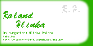 roland hlinka business card